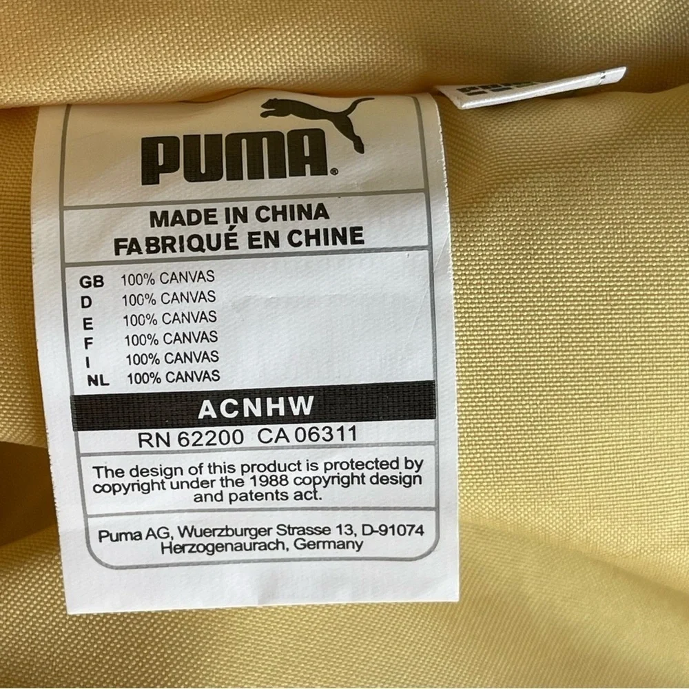 Puma Green Messenger Large Bag with Black and Yellow Accents